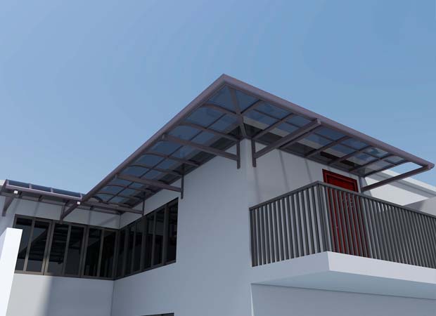 鋁合金遮陽(yáng)雨棚