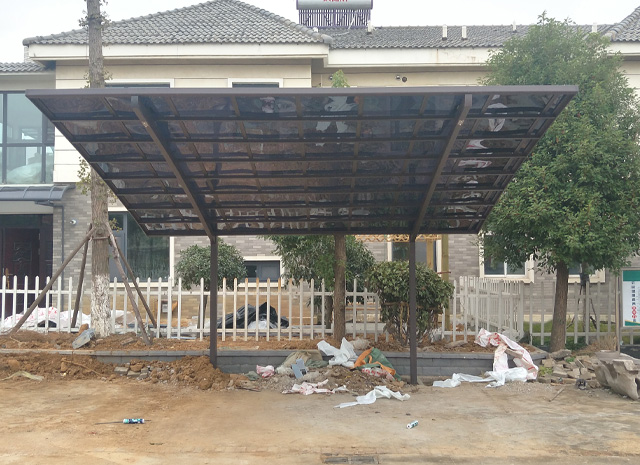 鋁合金斜拉式車棚