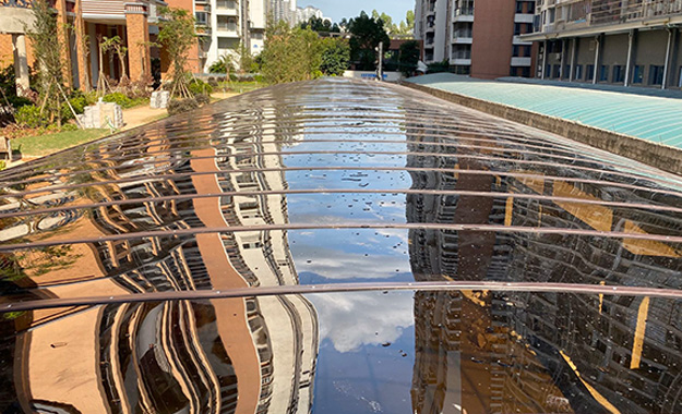 小區(qū)停車場(chǎng)入口車棚案例